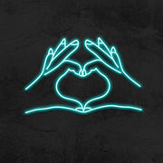 Heart Hands Neon Sign