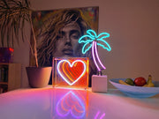 Heart Infinity Mirror Neon Sign