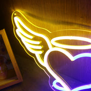 Heart Of Angels And Devils Neon Sign