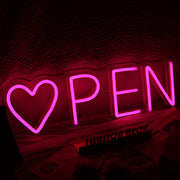 Heart Open Neon Sign