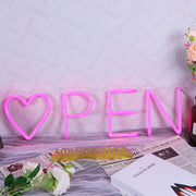 Heart Open Neon Sign