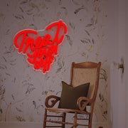 Heart-Shaped Treat Yourself LED Neon Sign