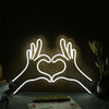 Heart With Fingers Neon Sign