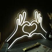 Heart With Fingers Neon Sign