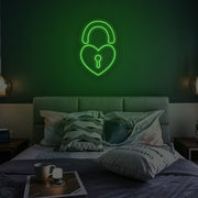 Heartlock For Love Neon Sign