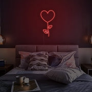 Heartroses For Love Neon Sign