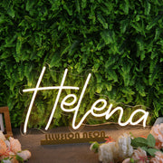 Helena Yellow Neon Sign