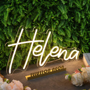 Helena Yellow Neon Sign