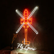 Helicopter By Fly Guns Neon Sign