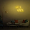 Hell Here Neon Sign Yello Neon Art Wall Decor