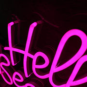 Hello Beautiful Pink Neon Sign