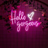 Hello Gorgeous Heart Neon Sign MNC42055