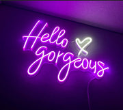 Hello Gorgeous Heart Neon Sign MNC42055