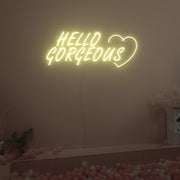 Hello Gorgeous Neon Sign Fashion Custom Neon Sign Lights Night Lamp Led Neon Sign Light For Home Party