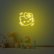 Hello Kitty Happy Face Neon Sign Lights Night Lamp Led Neon Sign Light For Home Party