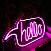 Hello Pink Neon Sign