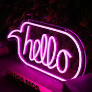 Hello Pink Neon Sign