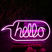 Hello Pink Neon Sign