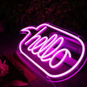 Hello Pink Neon Sign