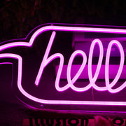 Hello Pink Neon Sign