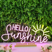 Hello Sunshine Pink Custom Neon Sign