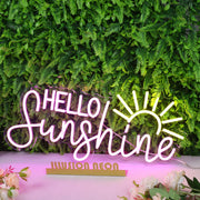 Hello Sunshine Pink Custom Neon Sign