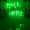 Hello There Neon Sign Green Neon Light Hell Here Neon Sign Room Wall Decor