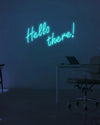 Hello There Neon Sign Ice Blue Neon Light