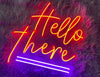 Hello There Neon Sign Orange And Purple Neon Sign