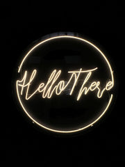 Hello There Neon Sign Warm White Art Neon Light