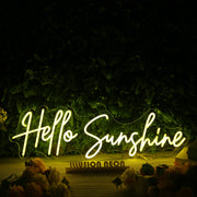 Hello Sunshine Yellow Custom Neon Sign