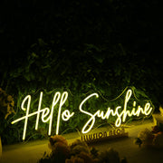 Hello Sunshine Yellow Custom Neon Sign