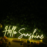 Hello Sunshine Yellow Custom Neon Sign