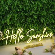 Hello Sunshine Yellow Custom Neon Sign