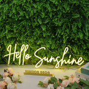 Hello Sunshine Yellow Custom Neon Sign