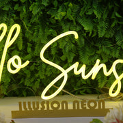 Hello Sunshine Yellow Custom Neon Sign