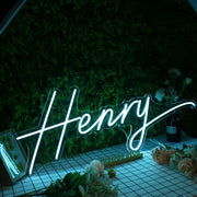 Henry Blue Neon Sign