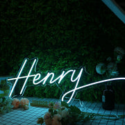 Henry Blue Neon Sign