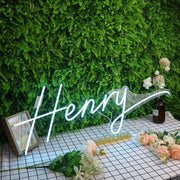 Henry Blue Neon Sign