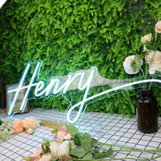 Henry Blue Neon Sign