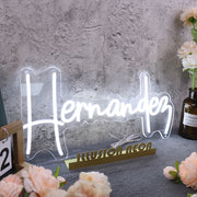 Hernandez White Neon Sign