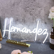 Hernandez White Neon Sign