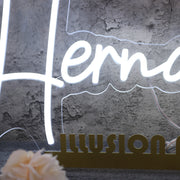 Hernandez White Neon Sign