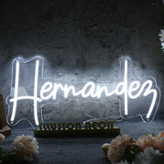 Hernandez White Neon Sign