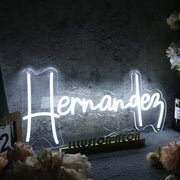 Hernandez White Neon Sign