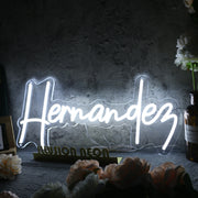 Hernandez White Neon Sign