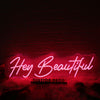 Hey Beautiful Red Neon Sign