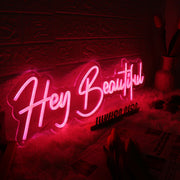 Hey Beautiful Red Neon Sign