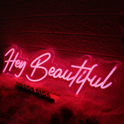 Hey Beautiful Red Neon Sign