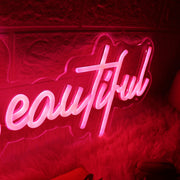 Hey Beautiful Red Neon Sign